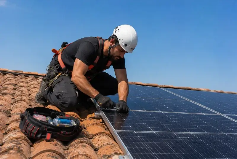 Maintenance et monitoring de panneaux solaires au Porge