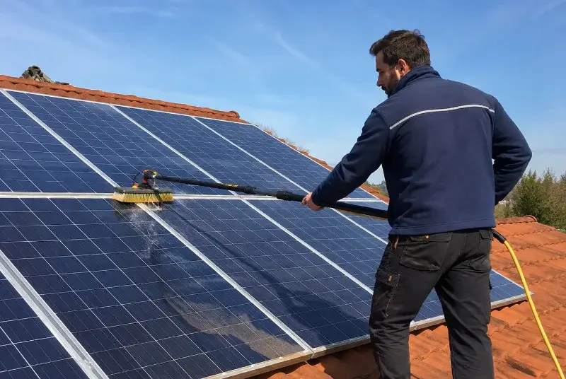 Nettoyage et entretien de panneaux solaires au Porge
