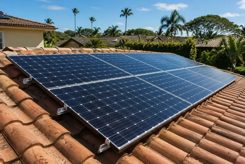 Installation de panneaux solaires au Porge